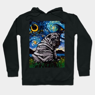 Shar Pei Night (Blue) Hoodie